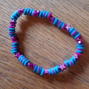 💜 3/$20 Bracelet handmade polymer clay and plastic beads jewelry cute summer